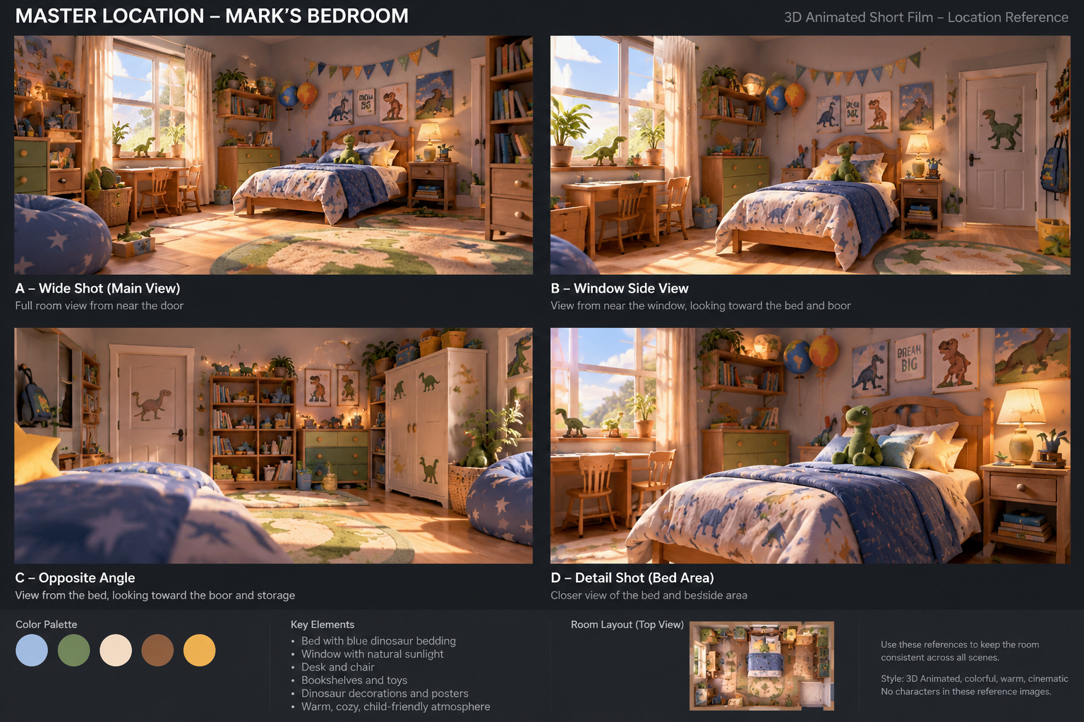 Персональный AI-мультфильм — Master Location